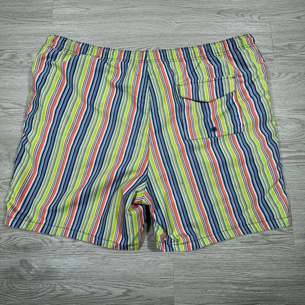 Tommy Bahama Mens‎ Swim Trunks Reversible Striped Multicolor XL Board Shorts